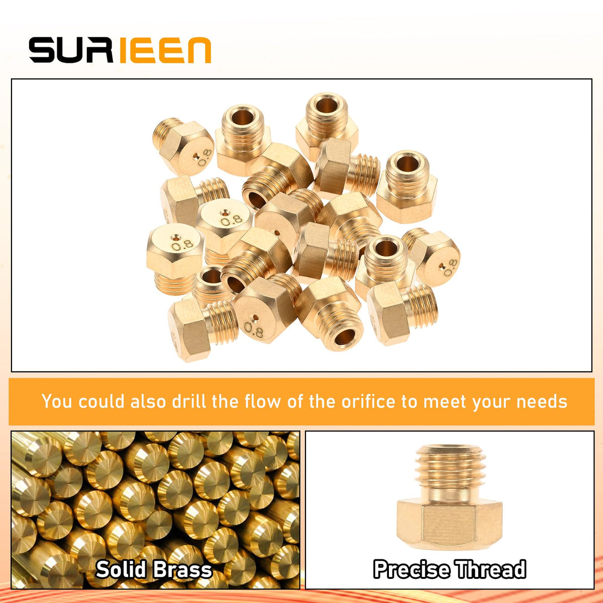 SURIEEN twenty-nozzle set ready for versatile gas configurations.