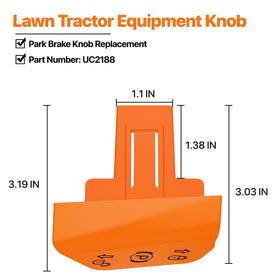 SurpLee brake knob replacement fits John Deere S-series and X-series tractors.