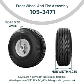 SurpLee wheel with grease zerk for easy lubrication and longer life.