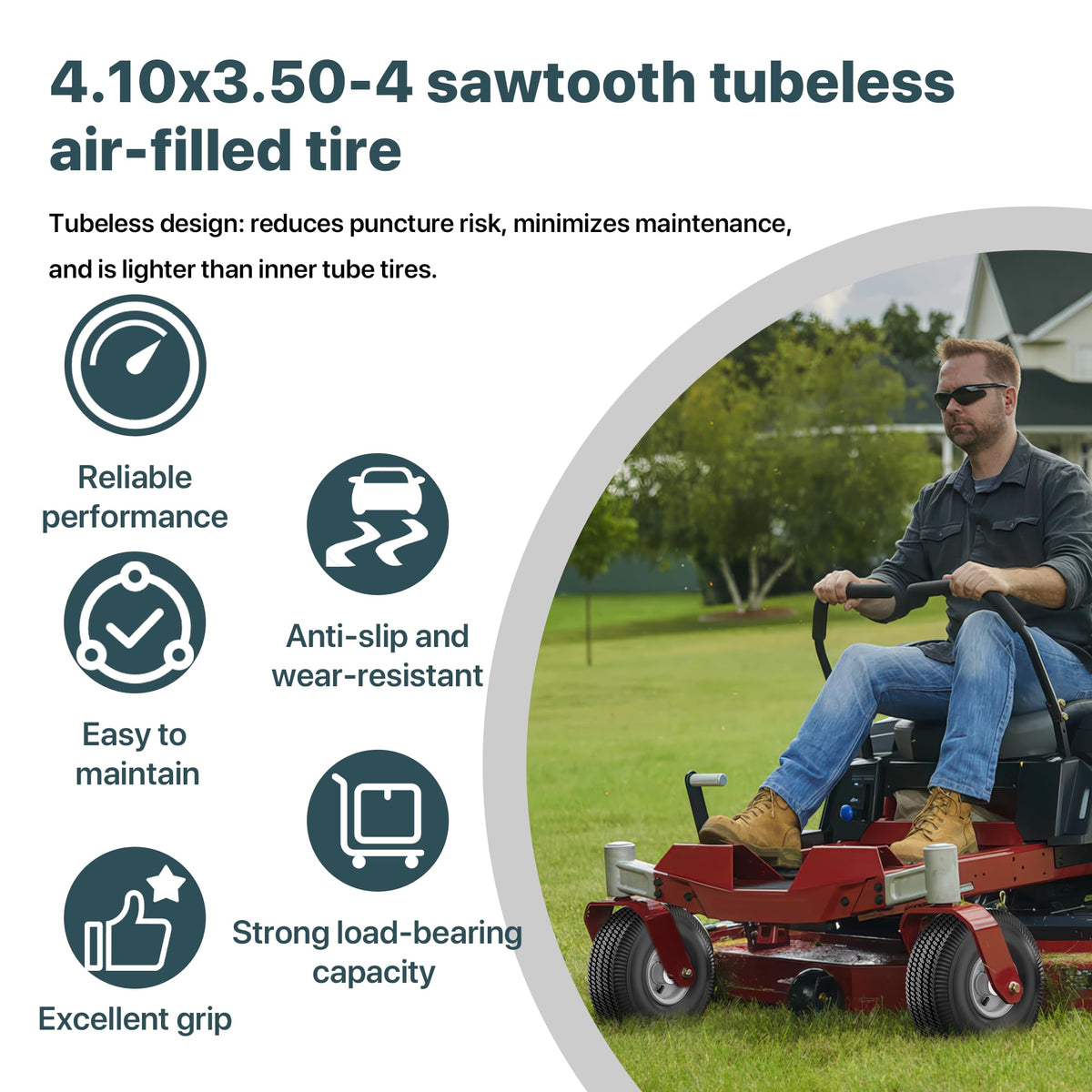 SurpLee tubeless design reduces flats and maintenance.