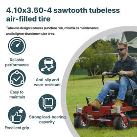 SurpLee tubeless design reduces flats and maintenance.