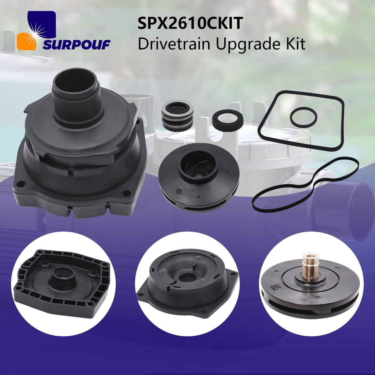 SURPOUF SPX2610CKIT enables easy installation for a seamless drivetrain upgrade.