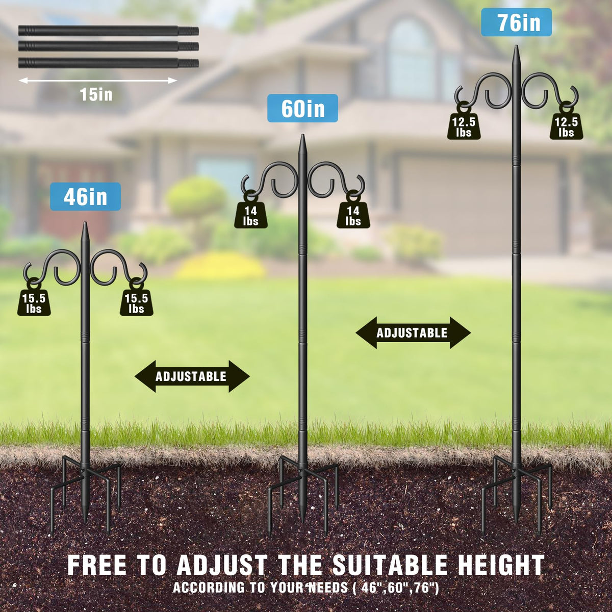 Surprizo dual-hook design supports multiple feeders.