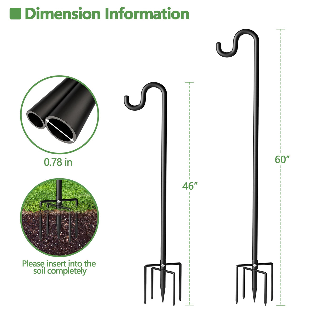 Surprizo durable steel bird feeder pole suitable for varied decor
