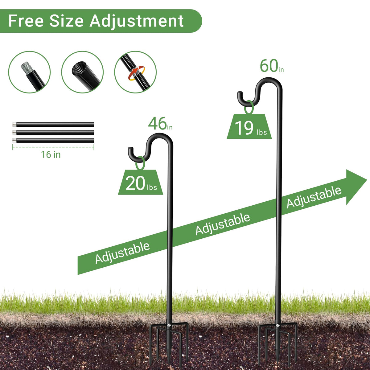 Surprizo easy-install ground stake for quick setup outdoors