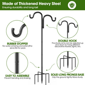 Surprizo five-prong base provides stable anchoring in wind-prone gardens.