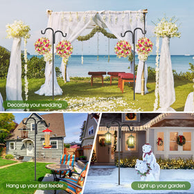 Surprizo layered hanging space creates balanced outdoor decor displays.