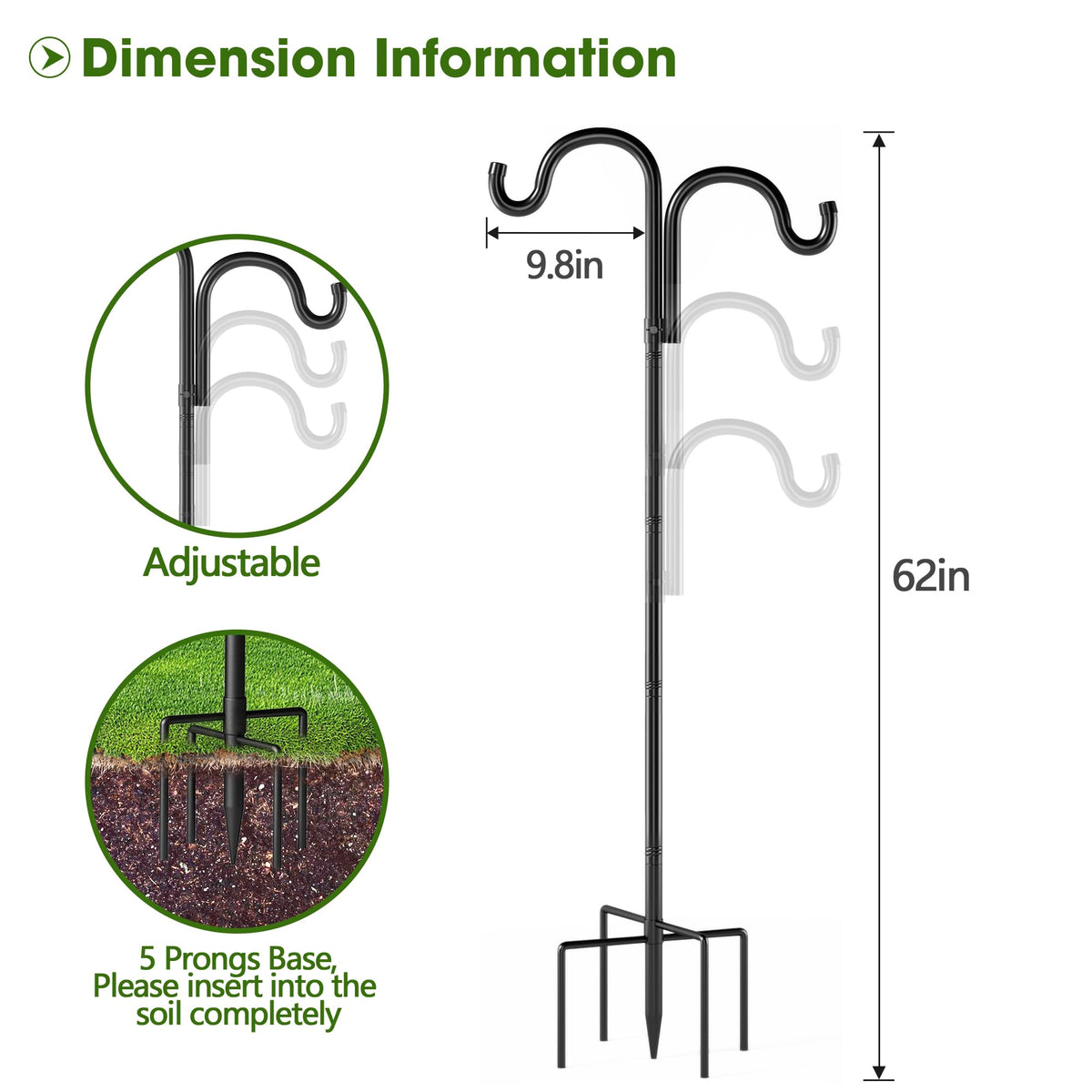 Surprizo modular height adjusts to suit low planters or tall feeders.
