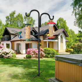 Surprizo 60-inch pole elevates feeders for better visibility.