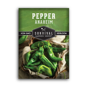 Survival Garden Seeds Anaheim chili seeds ready for planting and roasting possibilities