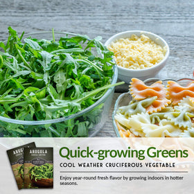 Survival Garden Seeds arugula seed-saving guide helps future harvests.