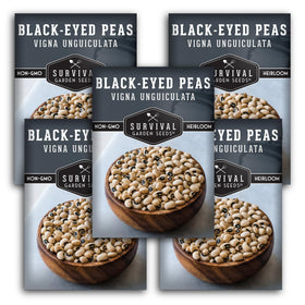 Survival Garden Seeds black-eyed pea seeds packet ready for home garden planting