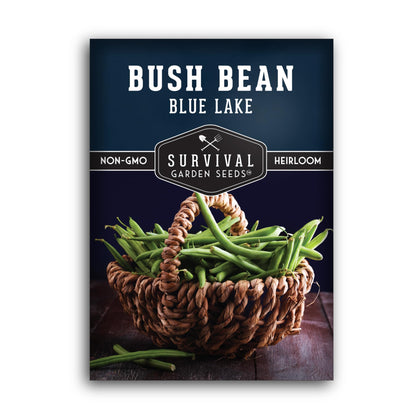 Survival Garden Seeds Blue Lake 274 bean seeds pack for easy garden success