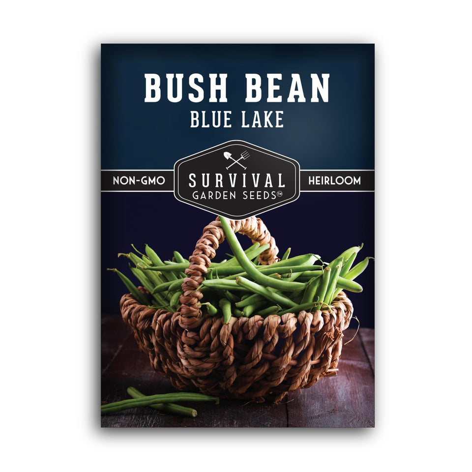 Survival Garden Seeds Blue Lake 274 bean seeds pack for easy garden success