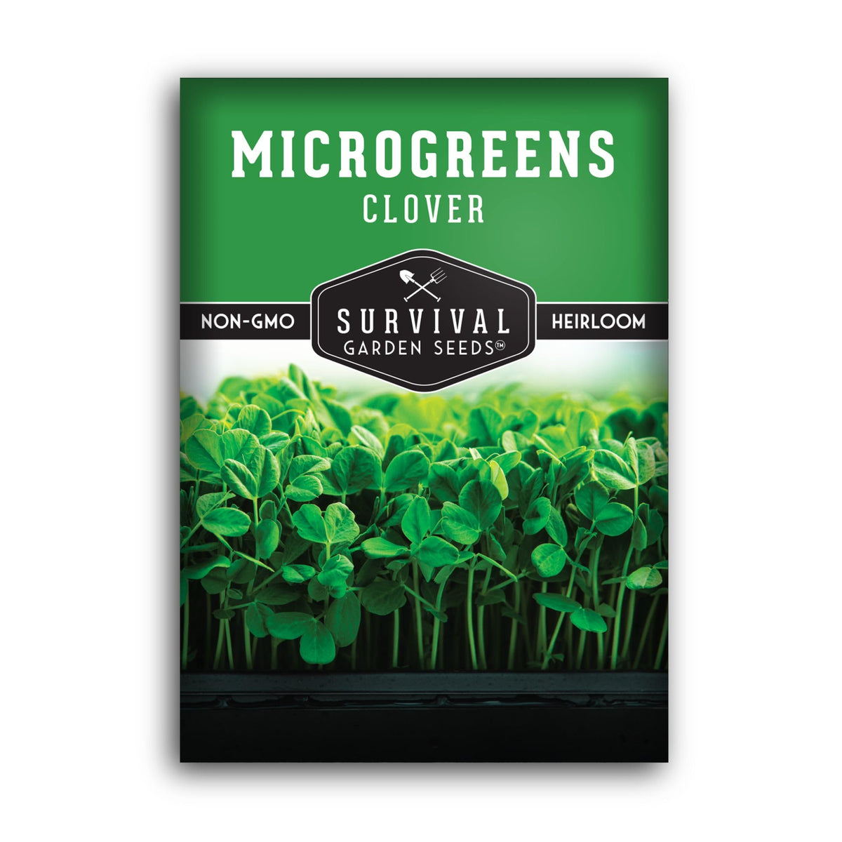 Survival Garden Seeds Clover microgreen seeds pack for indoor sprouting.