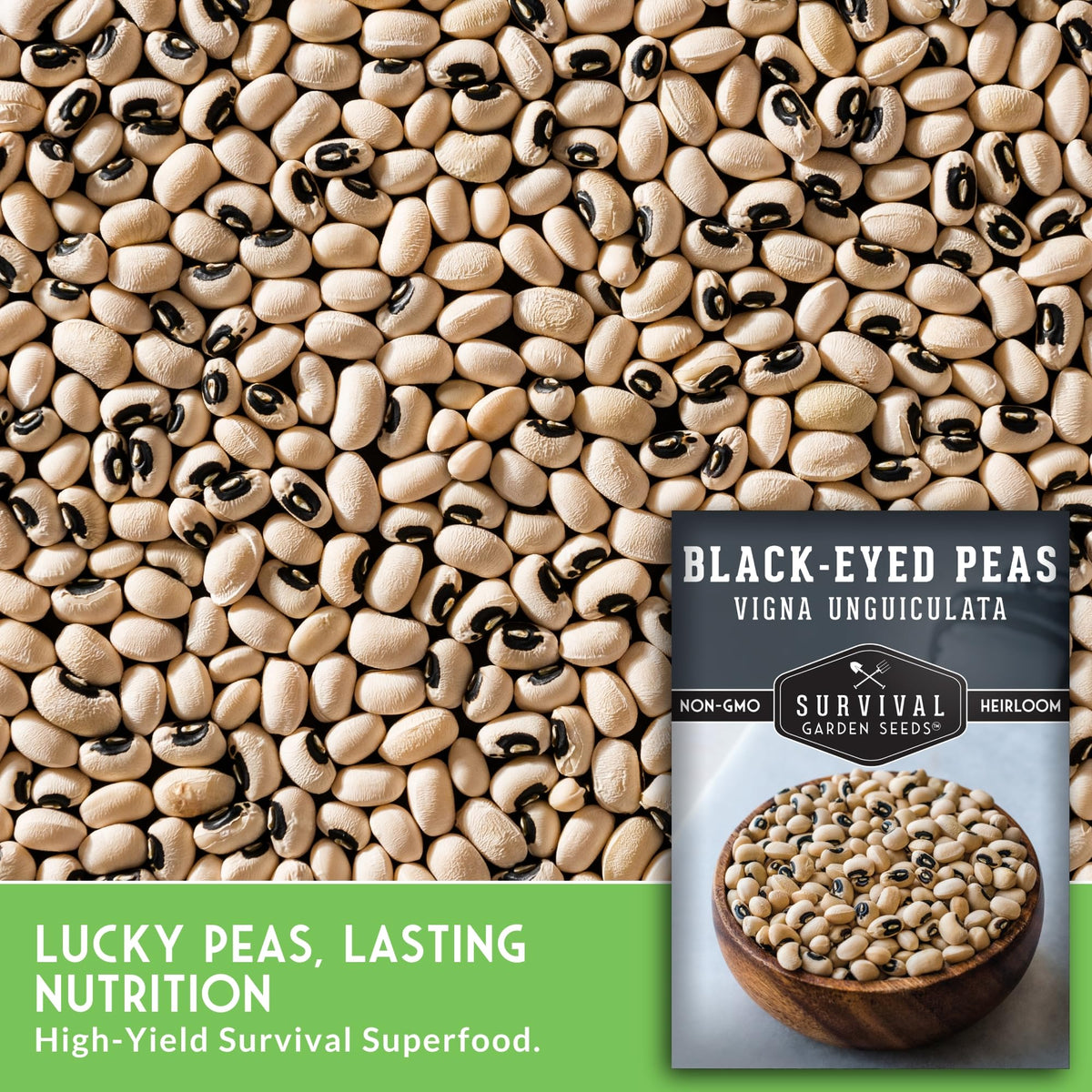 Survival Garden Seeds drought-tolerant peas thrive in dry seasons with steady yields.