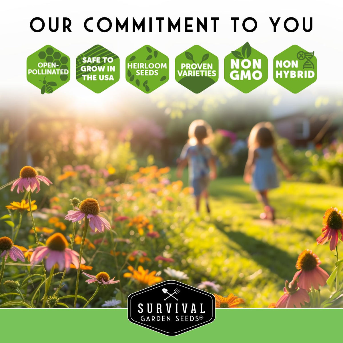 SURVIVAL GARDEN SEEDS Forget Me Not seeds in guide packet save for future seasons.