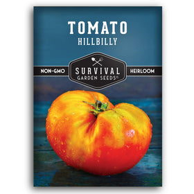 SURVIVAL GARDEN SEEDS Hillbilly tomato seed pack for home gardening and heirloom flavor.