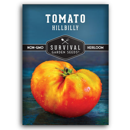 SURVIVAL GARDEN SEEDS Hillbilly tomato seed pack for home gardening and heirloom flavor.