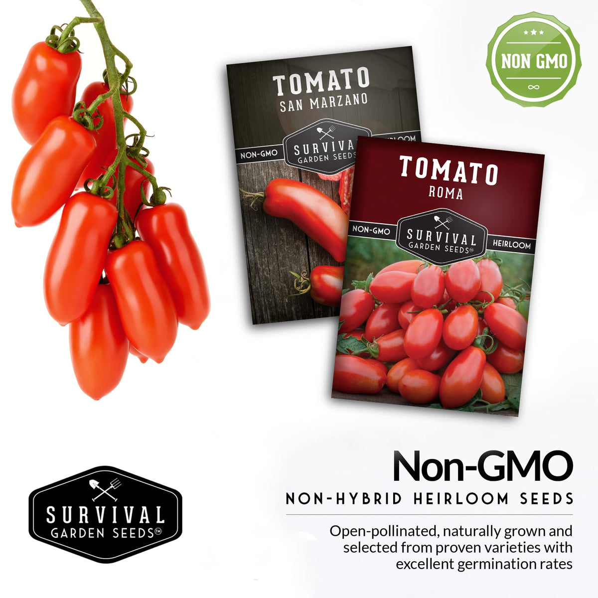 Survival Garden Seeds paste tomato sauce-jar ready close-up shows processing potential.
