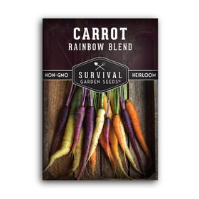 SURVIVAL GARDEN SEEDS Rainbow Carrot Seeds – purple carrots for a vibrant harvest and snacking.
