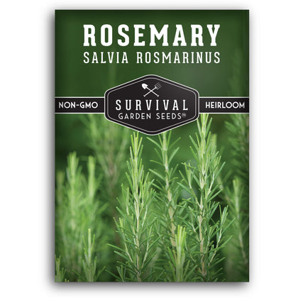 Survival Garden Seeds rosemary seeds pack for fresh, home-grown herbs.
