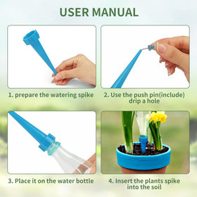 SusuBee spikes with drilled holes to adjust water flow for moisture control