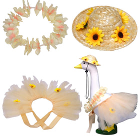 Susuling Hawaiian skirt on porch goose for fast tropical decor