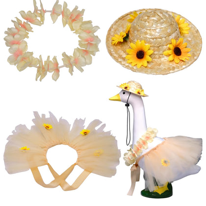 Susuling Hawaiian skirt on porch goose for fast tropical decor