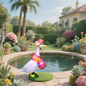 Susuling tropical goose theme outfit pairs with other seasonal outfits.