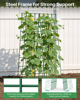 Suteck A-Frame trellis sturdy metal construction resists rust for outdoor use