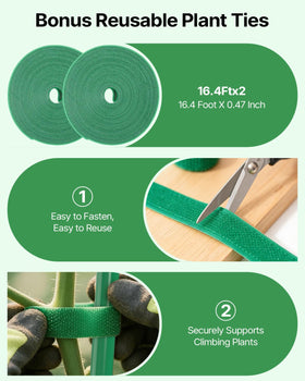 Suteck A-Frame cucumber trellis tool-free assembly enables quick setup