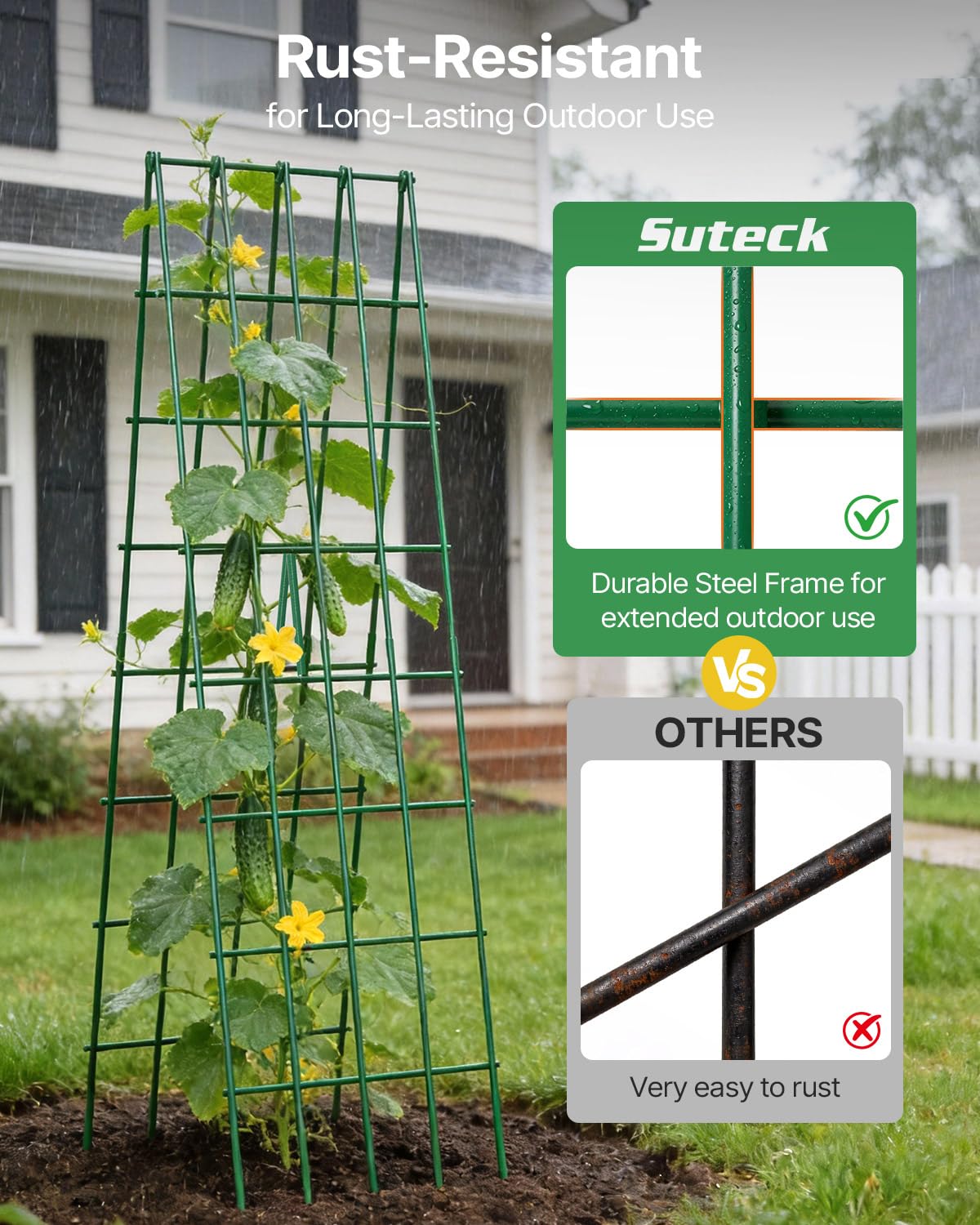 Suteck A-Frame two-pack setup fits raised beds and patios