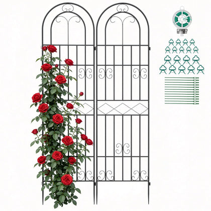 Suteck Garden Trellis 71-inch rose trellis provides vertical support for climbing plants.