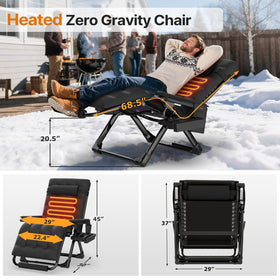 Suteck heated chair in recline showing 170-degree range for comfort