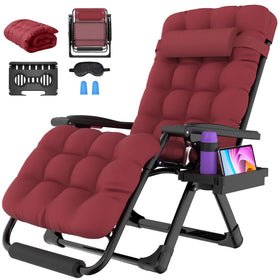 Suteck oversized zero gravity chair angled view for outdoor lounging.