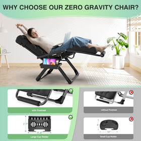 Suteck chair with large cup holder demonstrating convenient storage for drinks and essentials.