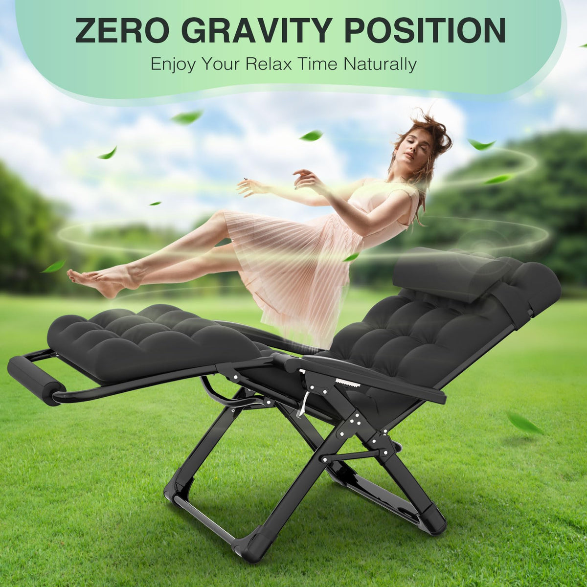 Durable steel frame and texlin fabric improve stability for outdoor use.