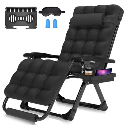 Suteck oversized zero gravity chair with full backrest for ultimate outdoor lounging.