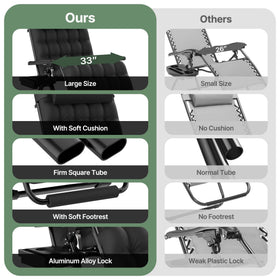 Suteck thick 4-inch cushion and storage cup holder enhance lounging.