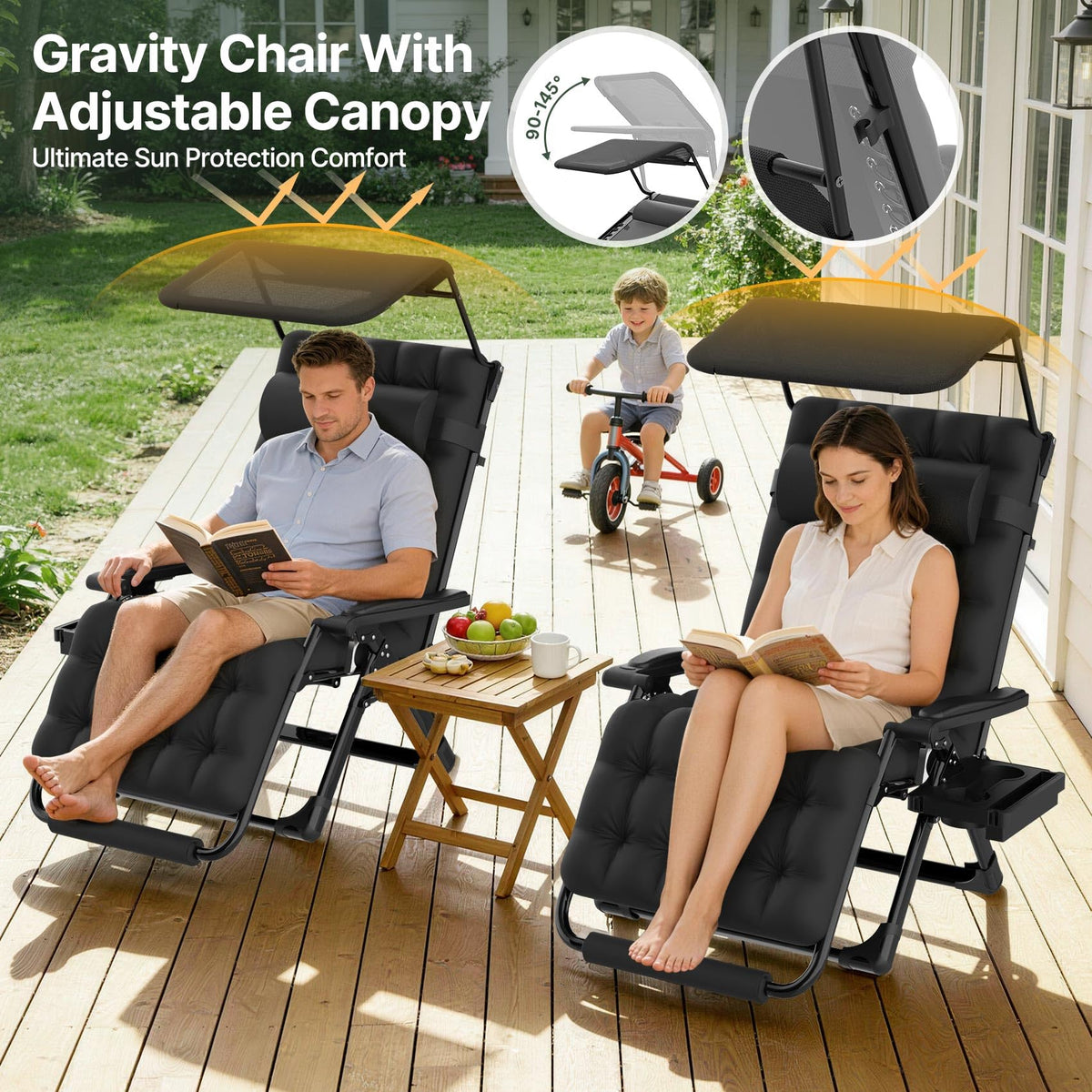 Suteck upgraded locking mechanism ensures smooth, secure recline.
