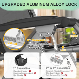 Suteck zero gravity chair lock system close-up for safe adjustments.