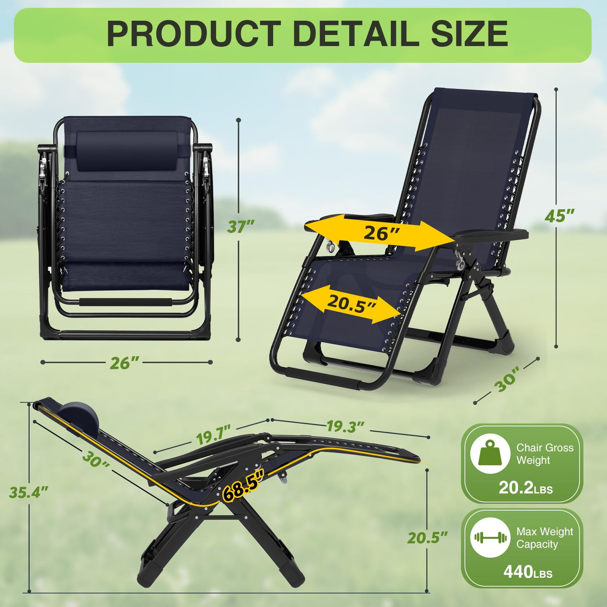 Suteck chair with upgraded 8mm lock system for secure zero gravity.