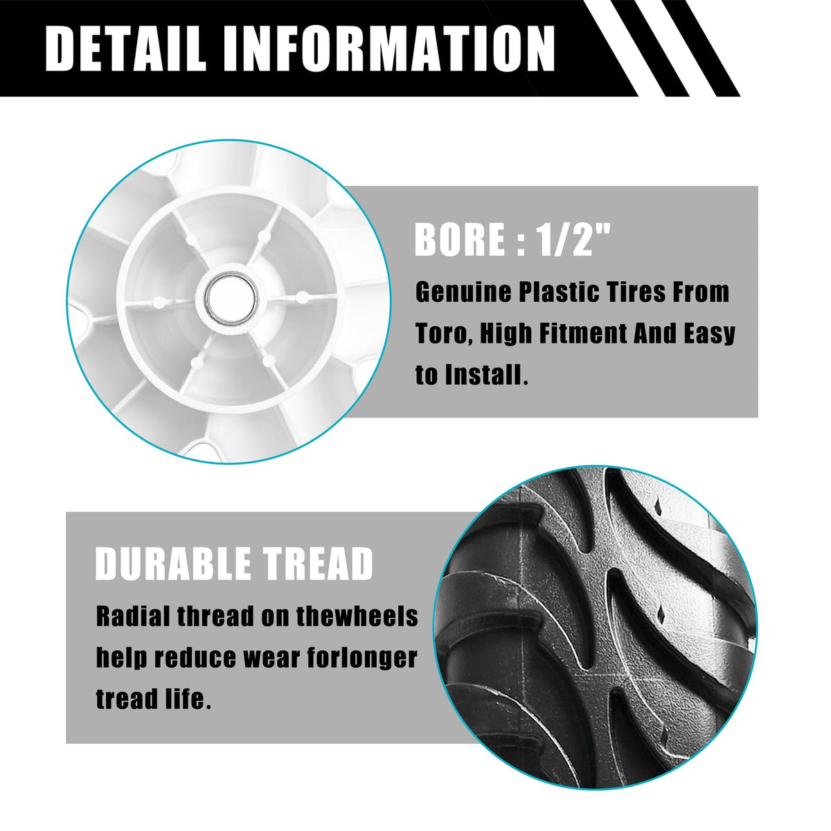 Sutmorly 11-inch rear wheel compatible with Toro 20959 for reliable performance.