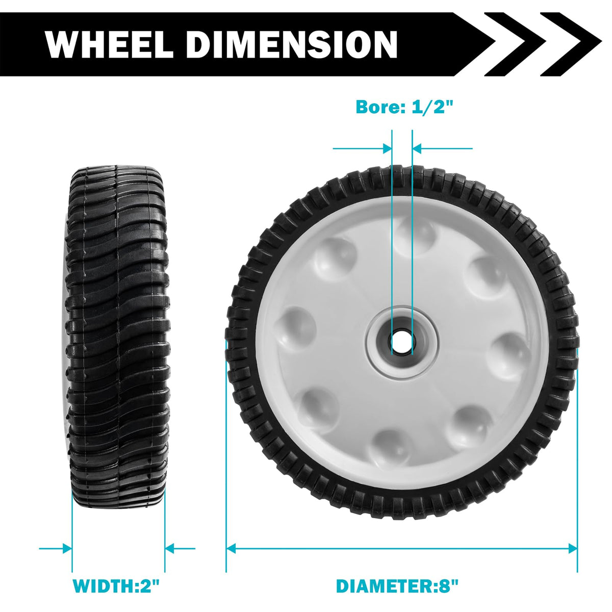 Sutmorly 53-teeth drive wheel enhances grip for mowing