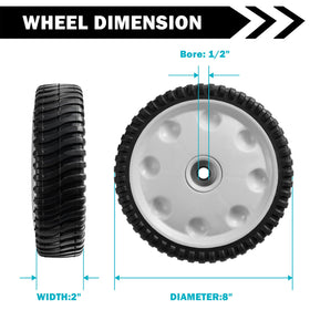 Sutmorly 53-teeth drive wheel enhances grip for mowing
