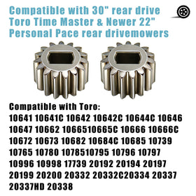 Sutmorly 8-inch wheel enhances drive traction on Toro mowers.