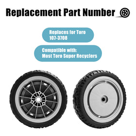 Sutmorly 8-inch front wheel for Toro fits robustly to front axles