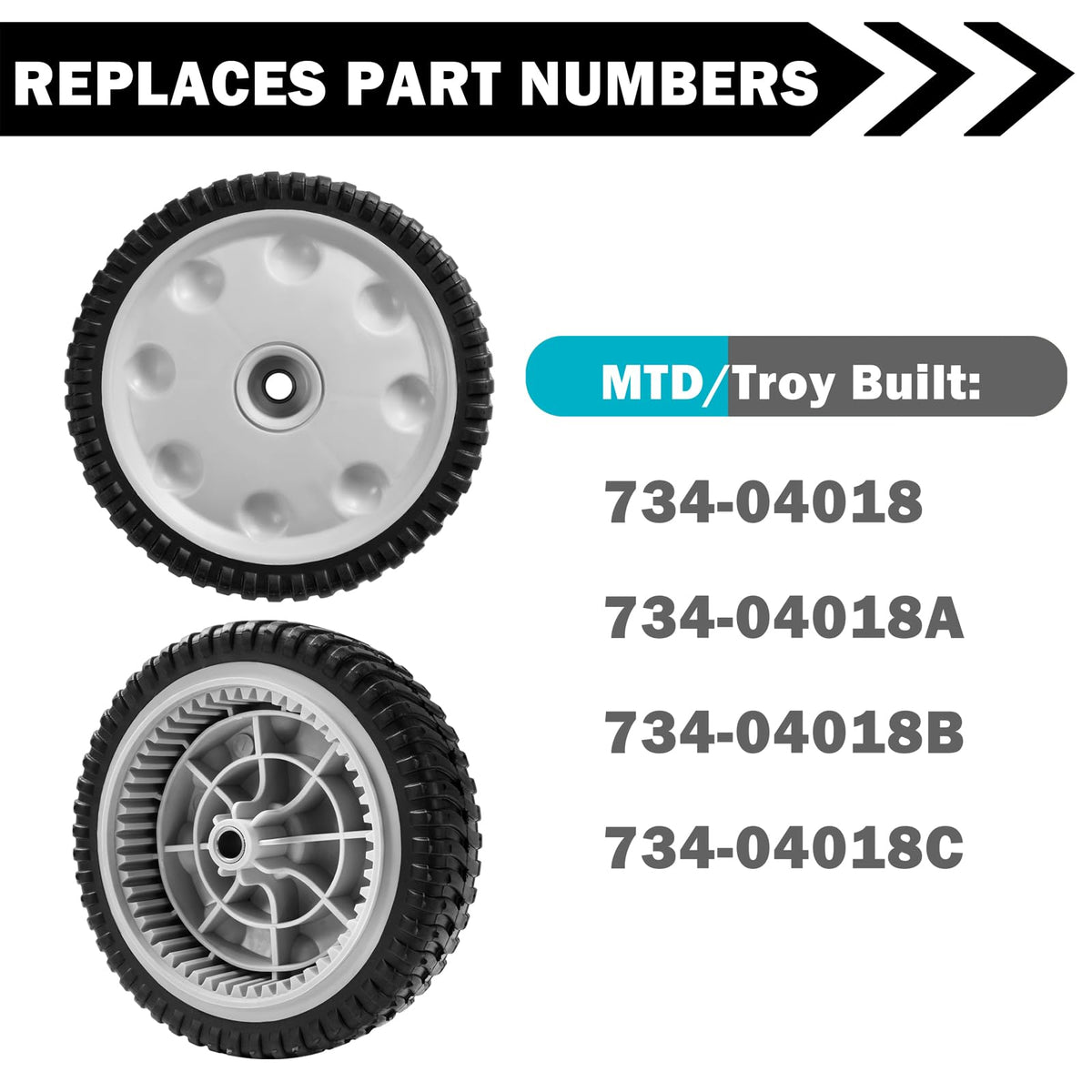 Sutmorly 8x2 front wheel delivers stable rolling across lawns