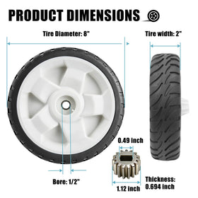 Sutmorly metal gear wheel offers longer life for Toro mowers.
